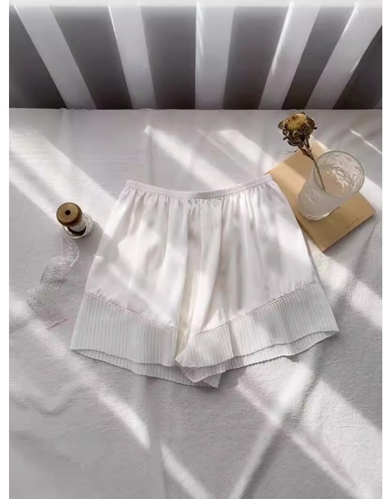 Pants anti-glare female summer can be worn outside the thin section of breathable loose ice silk bottoms shorts ruffled lace does not roll edge