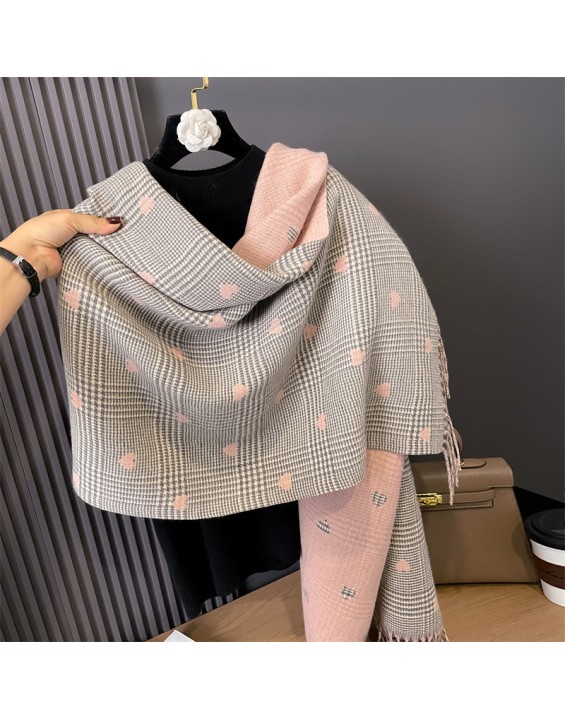 2024 fall and winter new love bird's nest scarf fashion wild thickened warm two-sided shawl