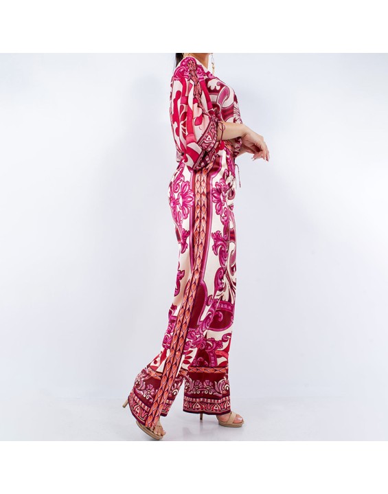 Fall new European and American women's temperament commuter printing long-sleeved strapless fashion suit female