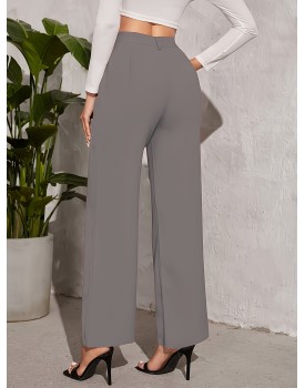 New spring, autumn and summer female solid color high waist draping comfortable casual Slim through