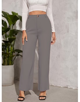 New spring, autumn and summer female solid color high waist draping comfortable casual Slim through