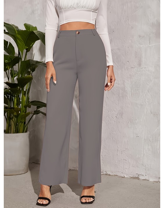 New spring, autumn and summer female solid color high waist draping comfortable casual Slim through