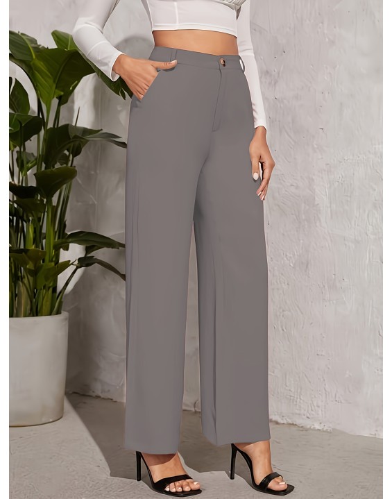 New spring, autumn and summer female solid color high waist draping comfortable casual Slim through