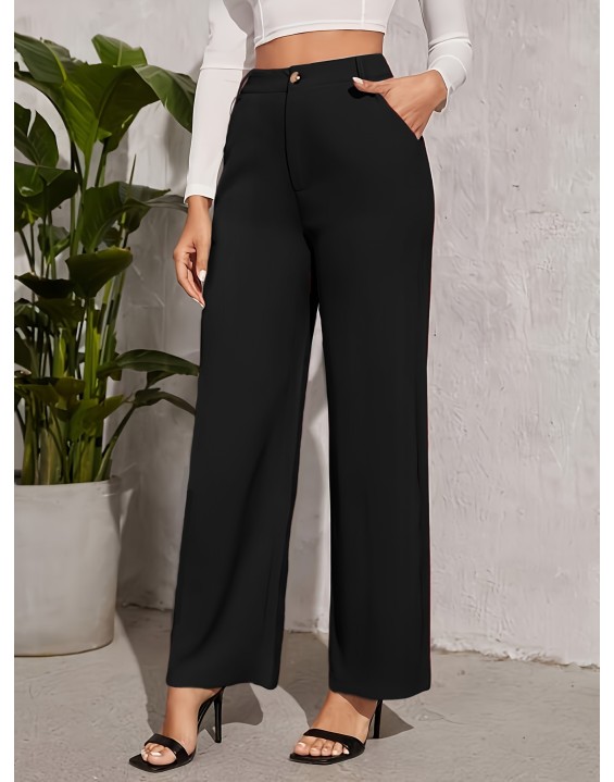 New spring, autumn and summer female solid color high waist draping comfortable casual Slim through