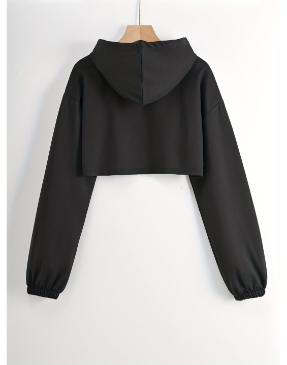 [Special Offers] Thin hooded short sleeved jacket with exposed belly button, sports hoodie