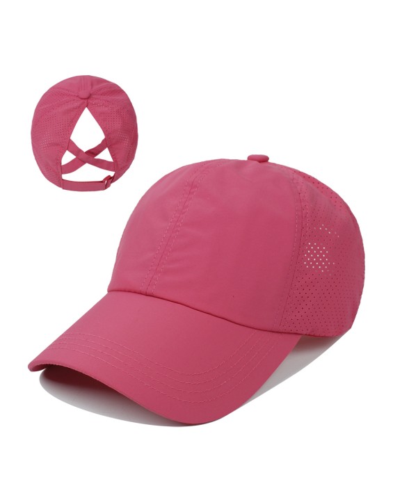Baseball cap women new outdoor sports ponytail baseball cap breathable mesh