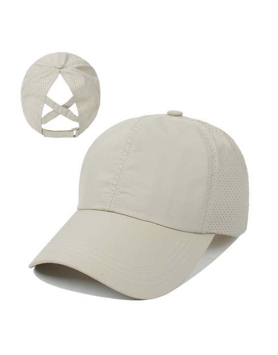Baseball cap women new outdoor sports ponytail baseball cap breathable mesh