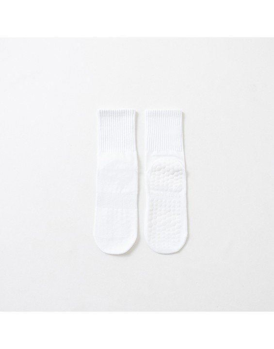 Yoga socks, mid tube socks, pure cotton anti slip silicone indoor fitness Pilates women's long socks, sports socks