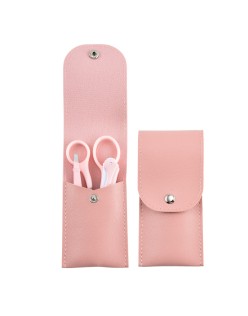 Three-piece portable folding safety eyebrow comb scissors bevel beauty tool eyebrow trimmer eyebrow clip set
