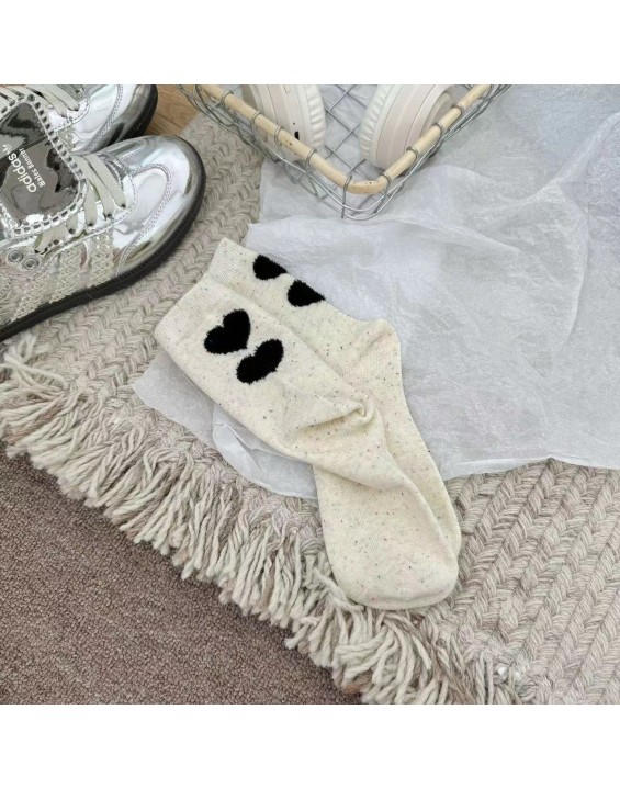 Autumn and winter cartoon flocking socks cute college style
