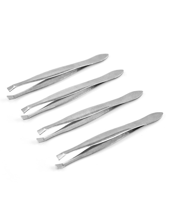 Stainless steel oblique half-gold eyebrow clip Eyebrow tweezers hair trimmer Eyebrow clip
