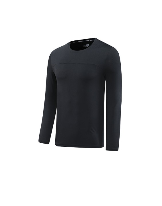 Quick drying clothes, long sleeved T-shirts, men's training clothes, fitness running sports tops, moisture wicking and sweat wicking outdoor base shirts