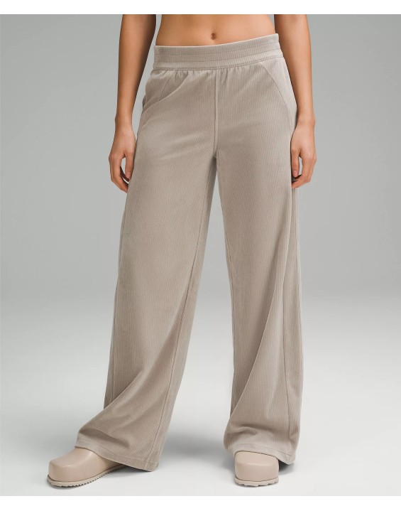 New fall and winter corduroy loose flat alternate casual yoga pants flared pants mid-waist wide leg pants