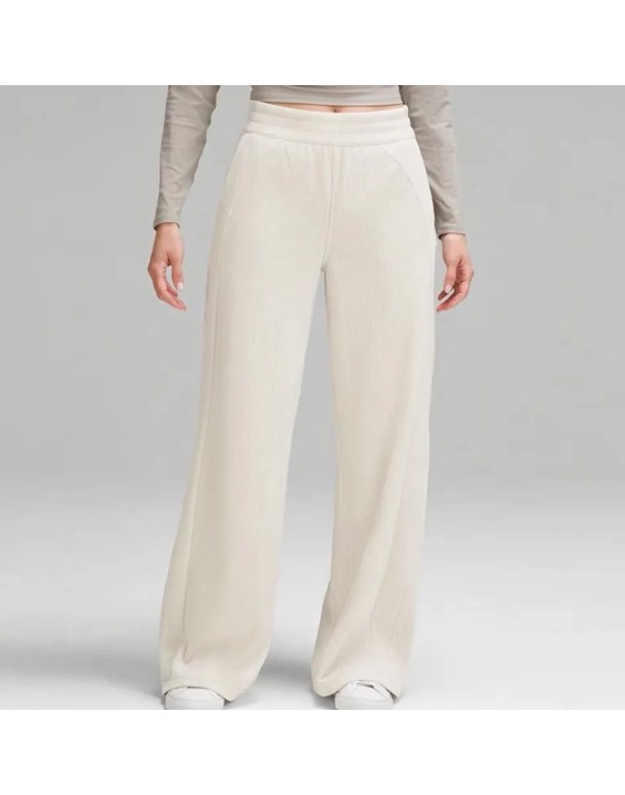 New fall and winter corduroy loose flat alternate casual yoga pants flared pants mid-waist wide leg pants