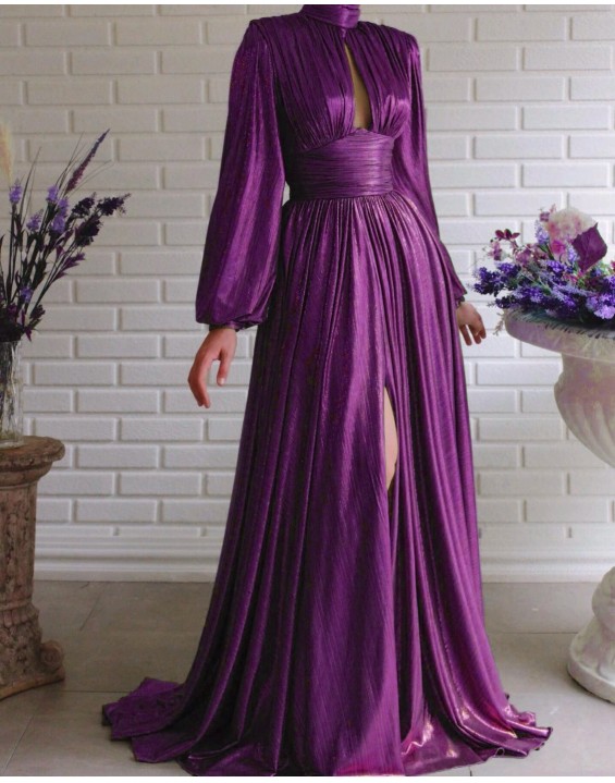 New 2024 spring and summer fashion color waist hanging neck swinging sexy avocado green dress long skirt.