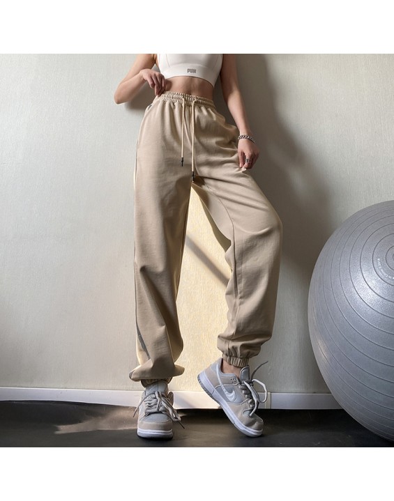 Loose sweatpants new running training closed leg yoga pants high waist show thin tide