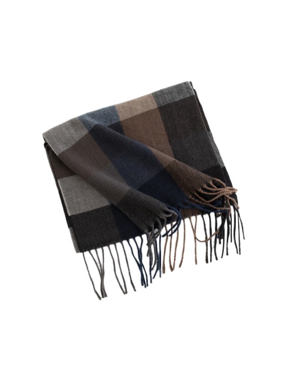 Women's imitation cashmere scarf fashion commute simple checkerboard cold warm scarf