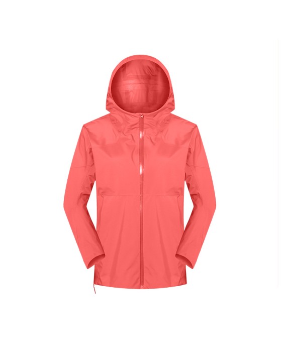 Light Outdoor new waterproof windproof anti-fouling rushing jacket women cardigan hooded Slim hiking camping mountaineering clothing
