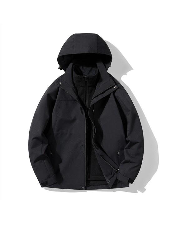 Punching jacket women's outdoor mountaineering clothing 3-in-1 jacket removable liner windproof waterproof jacket