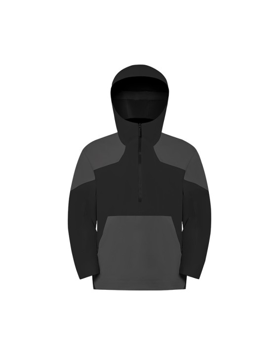 Men's and women's same zipper wear-resistant and breathable mountaineering suit with three heat-resistant sealing and pressure glue, contrasting color bird hooded assault suit