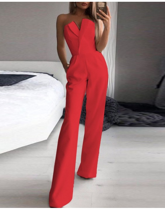 2024 Spring and Summer Chinese Long Dress New Chinese jumpsuit Slant waist temperament Commuter jumpsuit