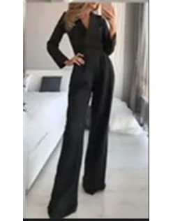 Long Dress New Chinese jumpsuit Slant waist temperament Commuter jumpsuit