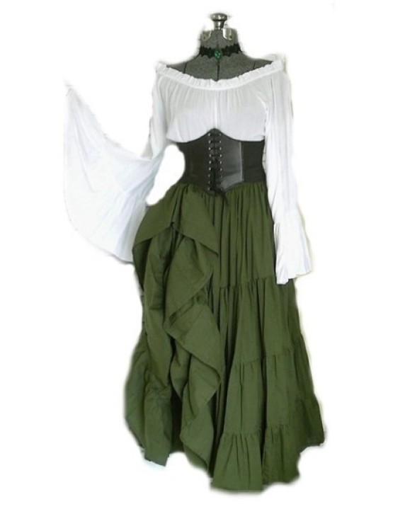 New party long sleeved dresses from Europe and America, medieval clothing from the Renaissance period for wome