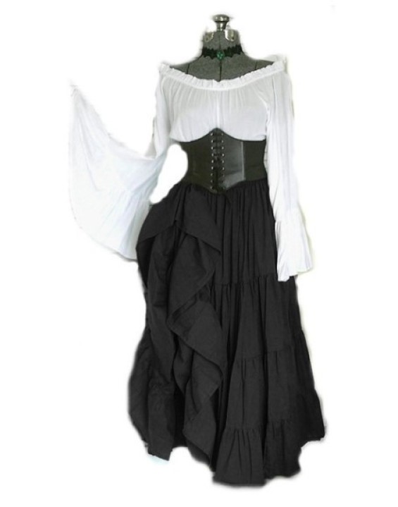New party long sleeved dresses from Europe and America, medieval clothing from the Renaissance period for wome