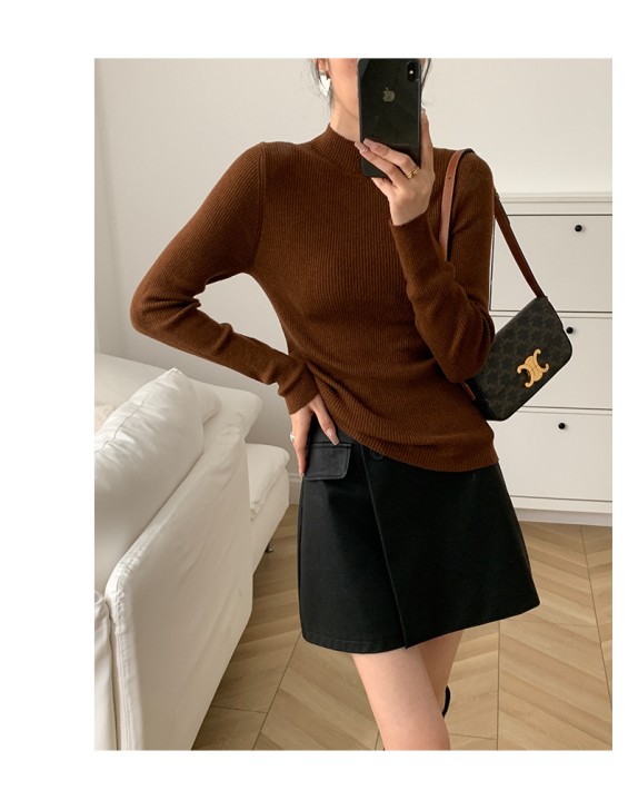 Wool blend yarn high elasticity autumn and winter versatile base sweater