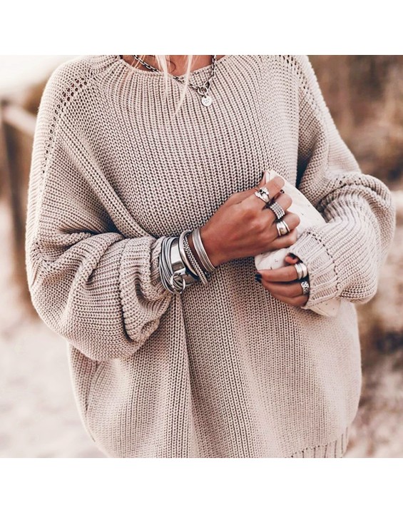 Winter new product knit sweater loose oversized sweater jacket