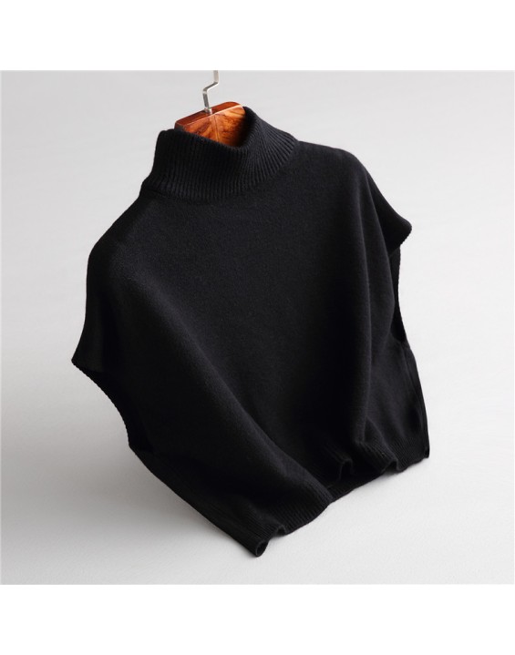 Wearing a low necked small stature with a high necked knitted pullover