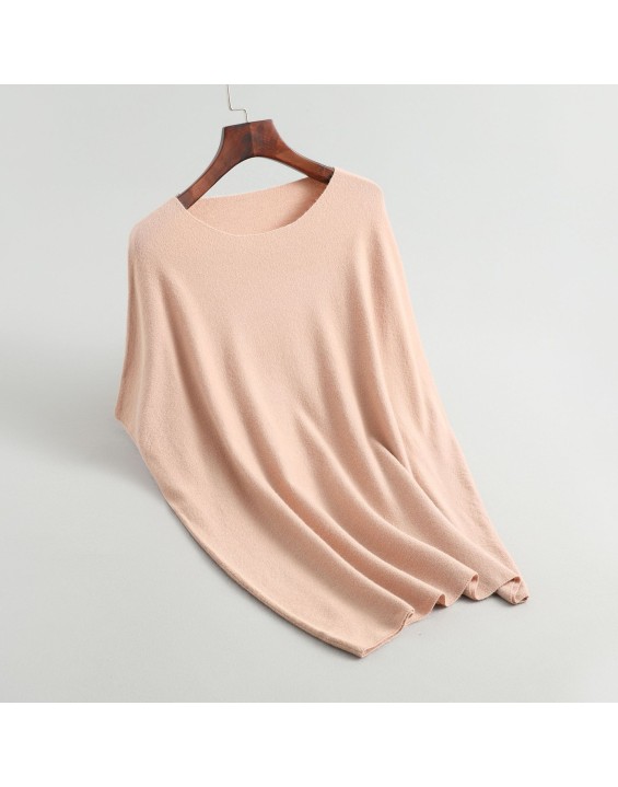 One shoulder knitted short sleeved temperament women's fashion commuting ladies wear women's T-shirts