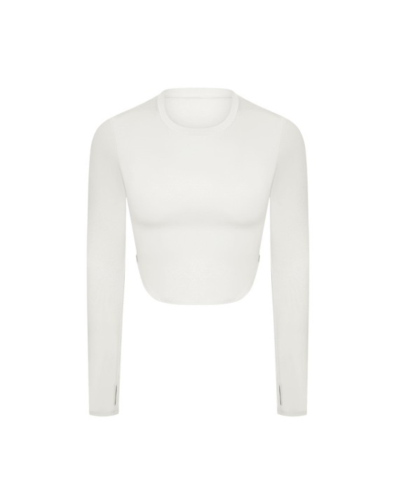 Yoga clothes new sexy side seam split naked sense of fitness long sleeve T wear casual running sports top women